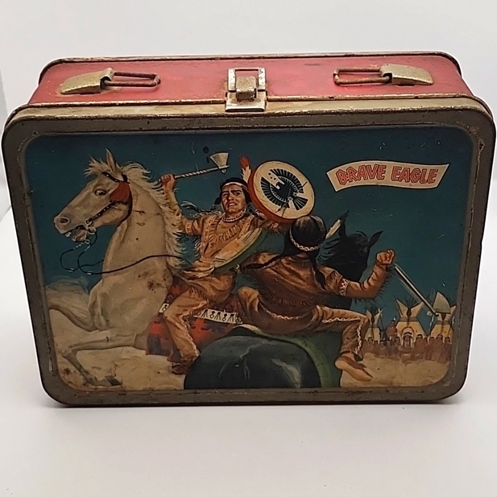 Vintage Brave Eagle Metal Lunchbox